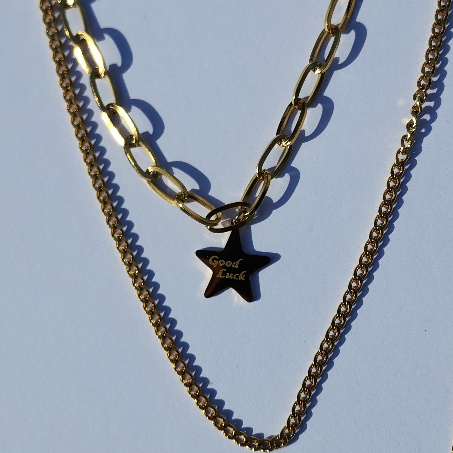 Stellar Voyage Necklace – Multi-Layered Gold-Toned Star Pendant Necklace
