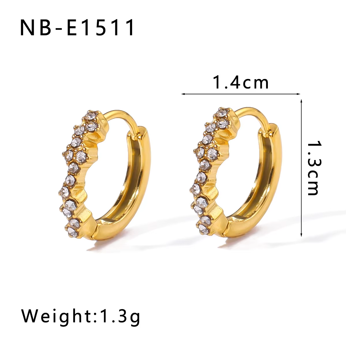 Golden Halo Hoops – Cubic Zirconia Sparkle Dainty Gold-Plated